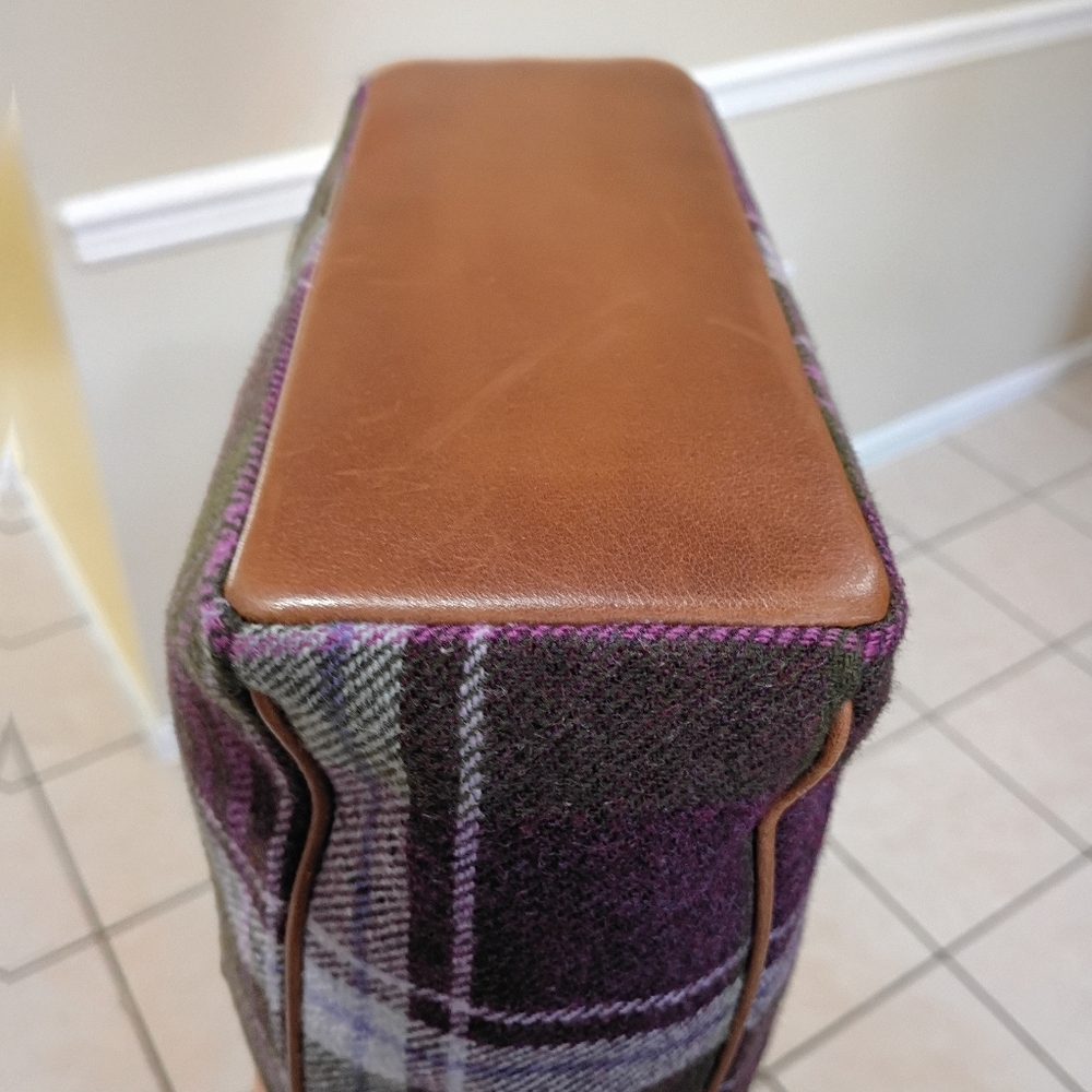 Coach Wool Plaid Purple Tote - Picture 15 of 16